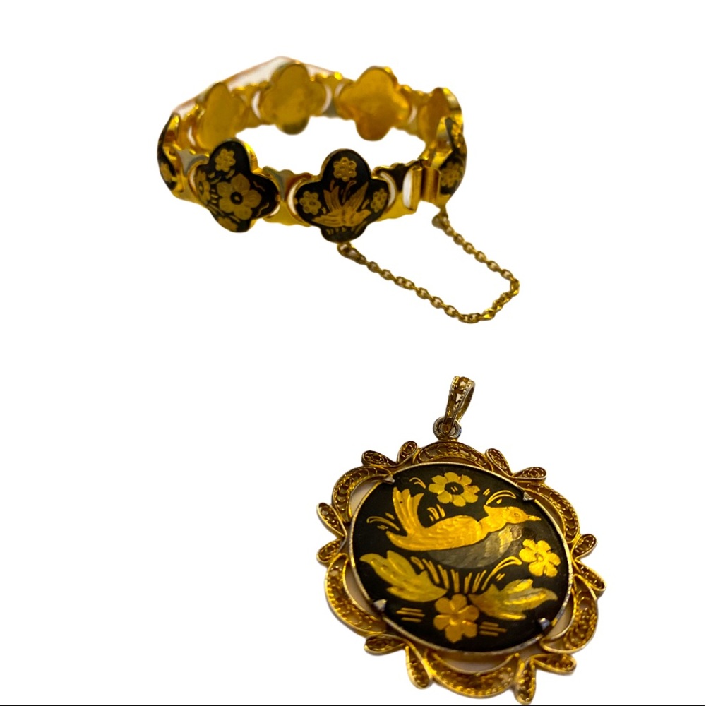 Vintage bracelet and pendant